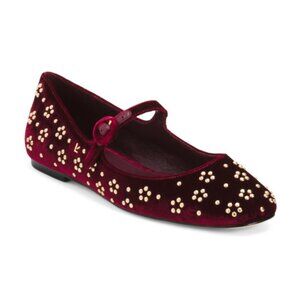 LARROUDE Made In Brazil Velvet Blair Ballet Flats